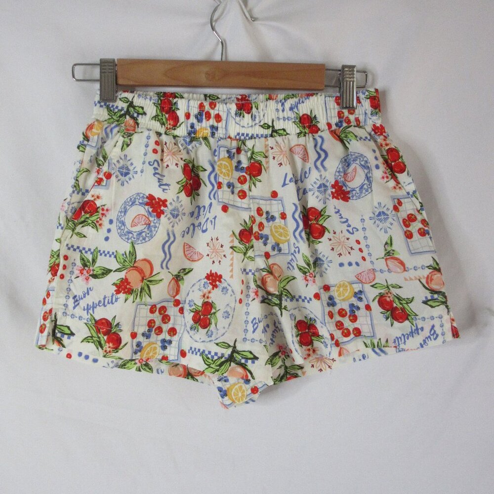 La Dolce Vita Printed Graphic Boxer Shorts Vinyl Threads Cottagecore  XXS NWT